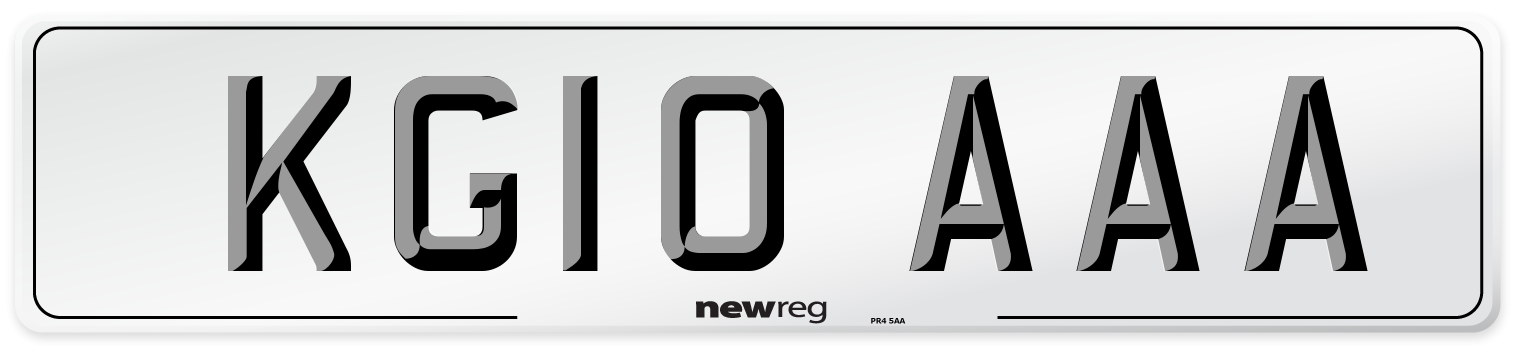 KG10 AAA Number Plate from New Reg